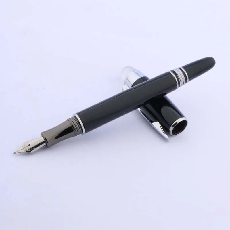 BAOER 79 Metal SILVER piece Trim M wave GIFT Fountain Pen Business Office school supplies Writing Master Coach HQ