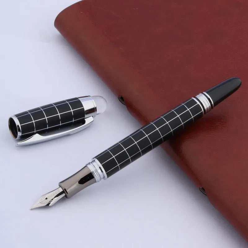 BAOER 79 Metal SILVER piece Trim M wave GIFT Fountain Pen Business Office school supplies Writing Master Coach HQ