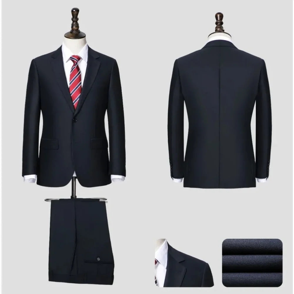 Men's Premium Suit -Business Suit, Professional Formal Wear, Ideal for Work and Weddings,50% Wool,Customizable Fit with 20 Sizes Master Coach HQ