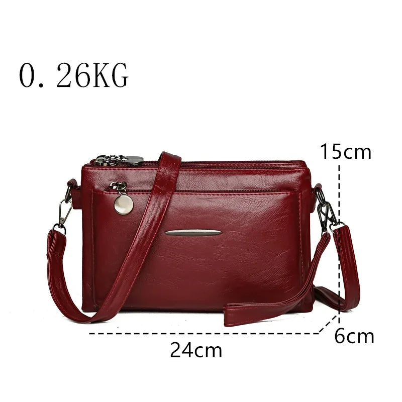 Luxury Designer Multilayer Ladies Handbags High Quality Leather Shoulder Bags Women 2025 Female Crossbody Bag Purses and  Sac Master Coach HQ