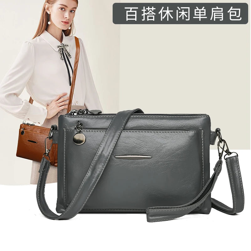 Luxury Designer Multilayer Ladies Handbags High Quality Leather Shoulder Bags Women 2025 Female Crossbody Bag Purses and  Sac Master Coach HQ