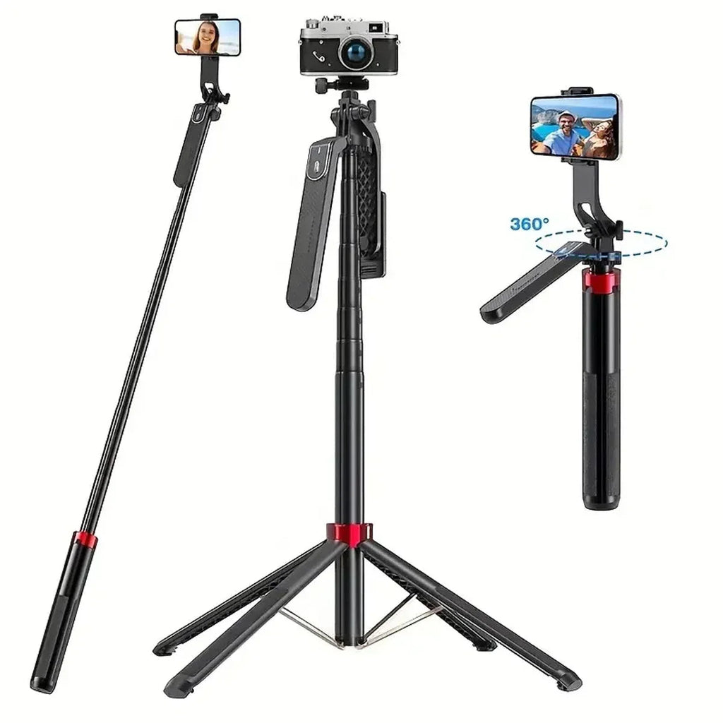 Portable camera tripod with wireless remote control and 360 ° rotation for video recording, video recording, and live streaming Master Coach HQ