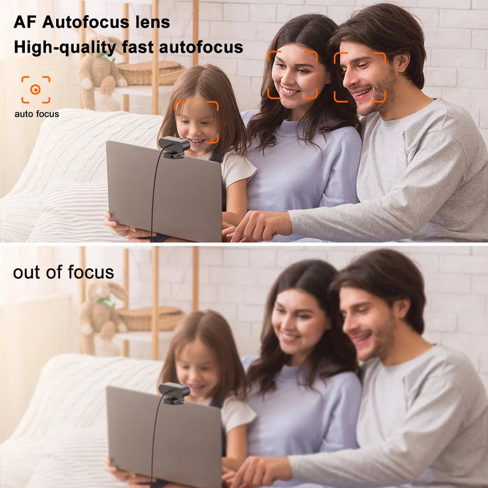 4K Webcam Video Camera 2K Autofocus Streaming Web Cam With Microphone Full HD 1080P Webcams for PC/Computer/Laptop Master Coach HQ