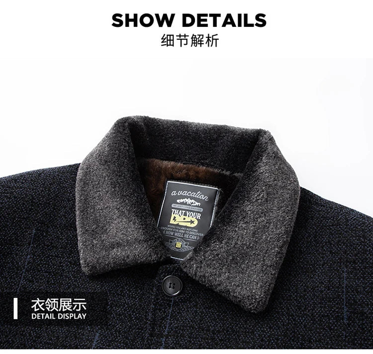 2024 Men Woolen Coats Men's business Casual Trench Coat Winter Coat with wool inner Man Autumn and Winter Wool Coat for Men Master Coach HQ