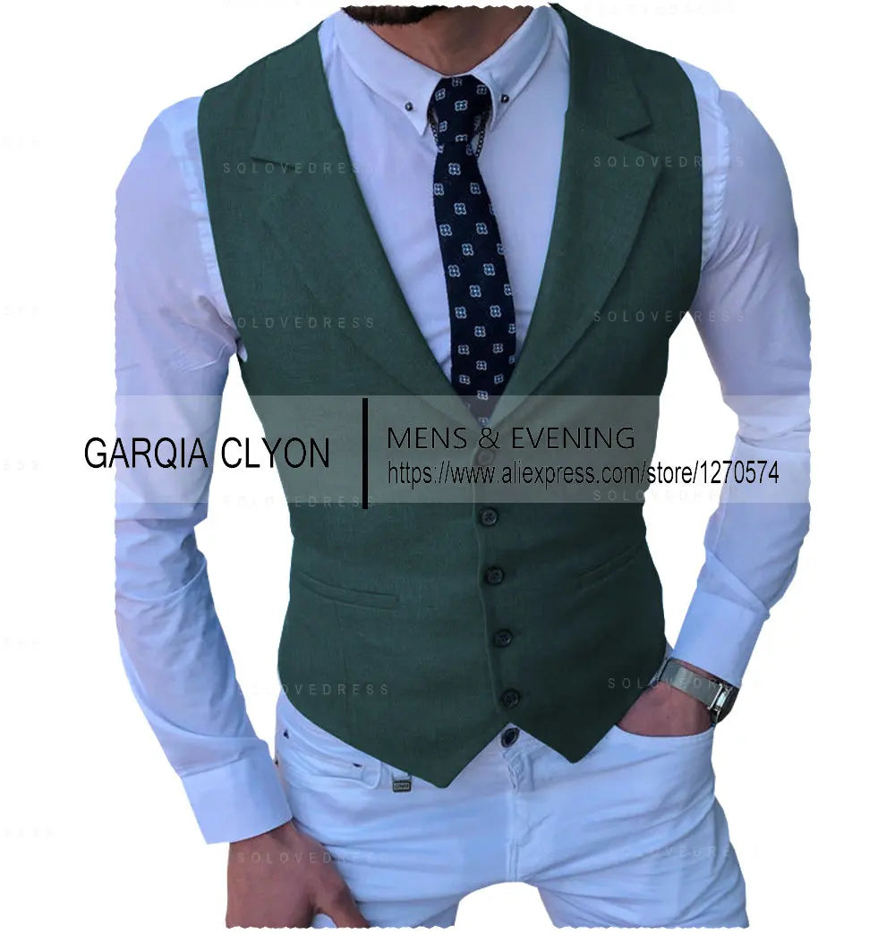 Men's Suits Vest New Arrival Classic Single Breasted Casual  Business Formal Suits Waistcoat For Jacket Groomsmen For Wedding Master Coach HQ