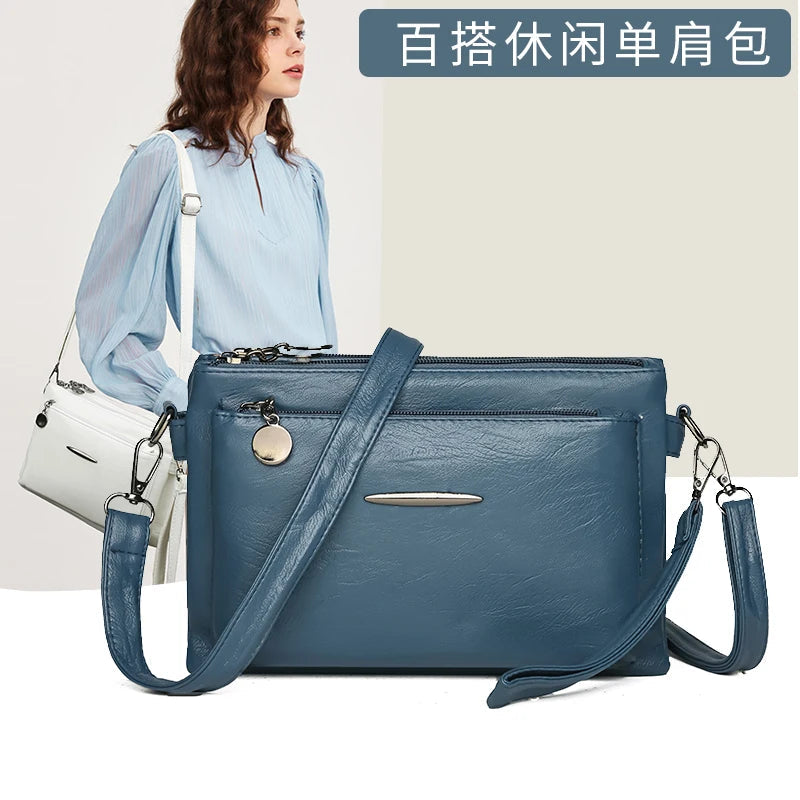 Luxury Designer Multilayer Ladies Handbags High Quality Leather Shoulder Bags Women 2025 Female Crossbody Bag Purses and  Sac Master Coach HQ