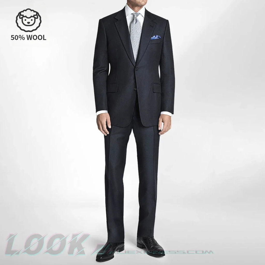Men's Premium Suit -Business Suit, Professional Formal Wear, Ideal for Work and Weddings,50% Wool,Customizable Fit with 20 Sizes Master Coach HQ