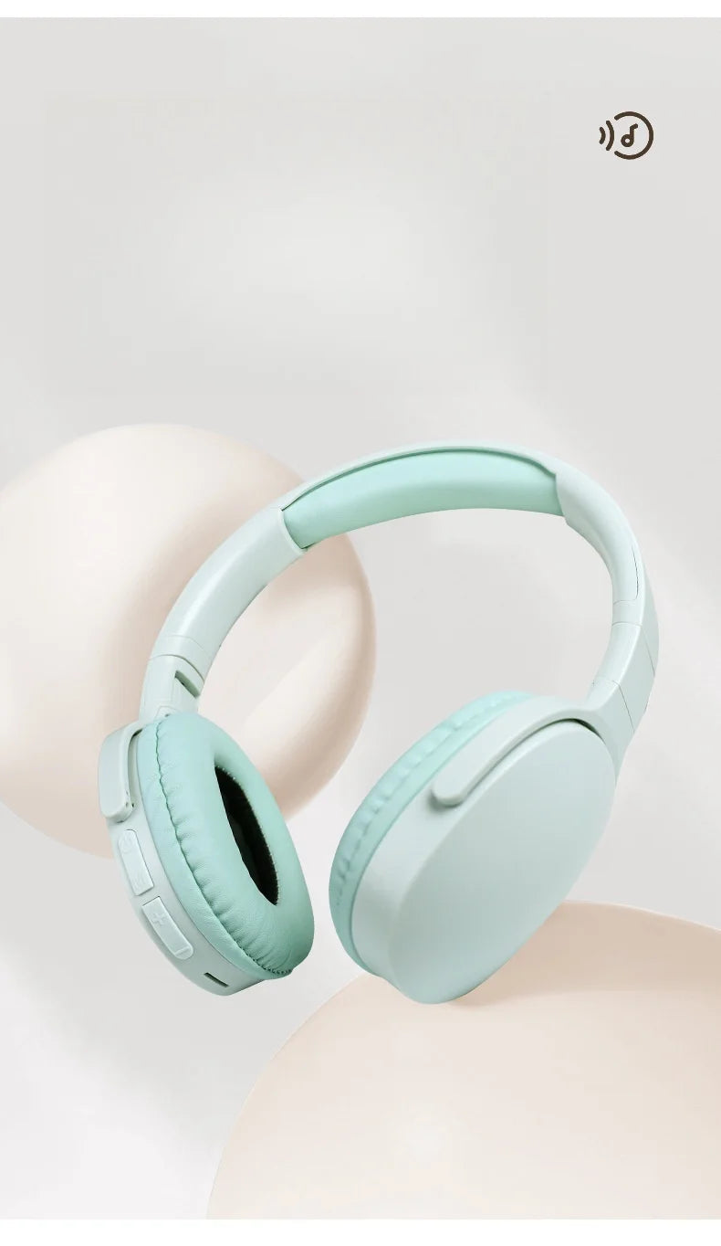 Fashionable Bluetooth wireless headphones, over-ear, deep bass, sports stereo, high fidelity, long battery life, universal Master Coach HQ