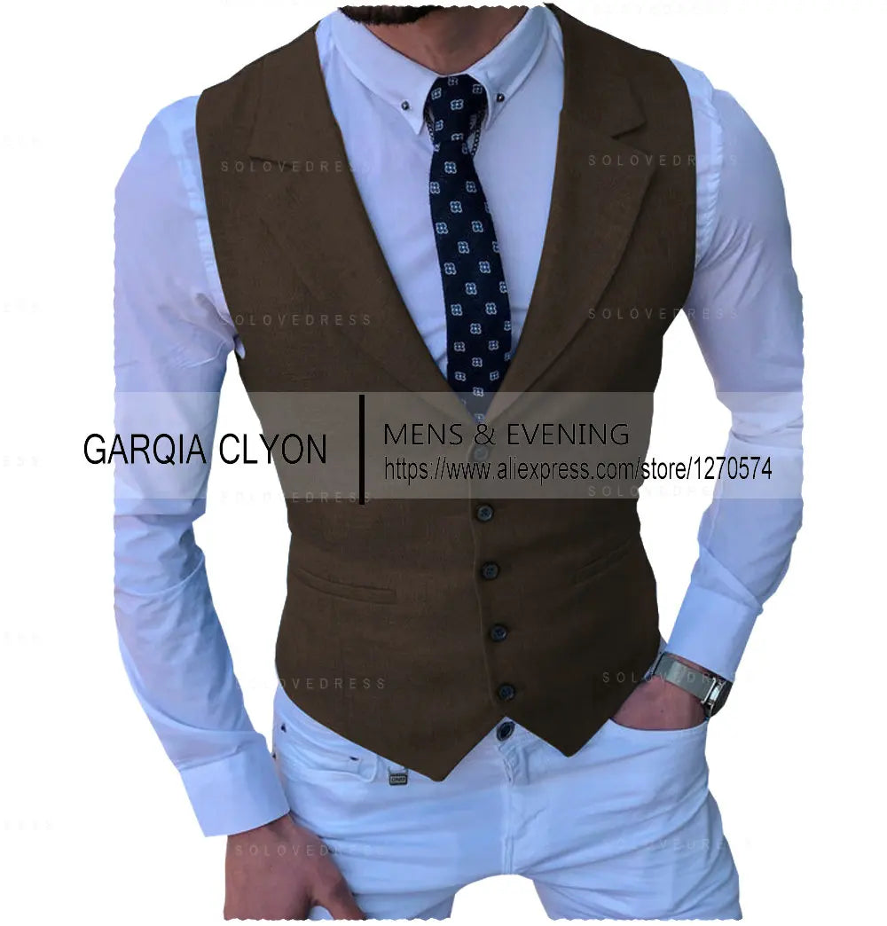 Men's Suits Vest New Arrival Classic Single Breasted Casual  Business Formal Suits Waistcoat For Jacket Groomsmen For Wedding Master Coach HQ