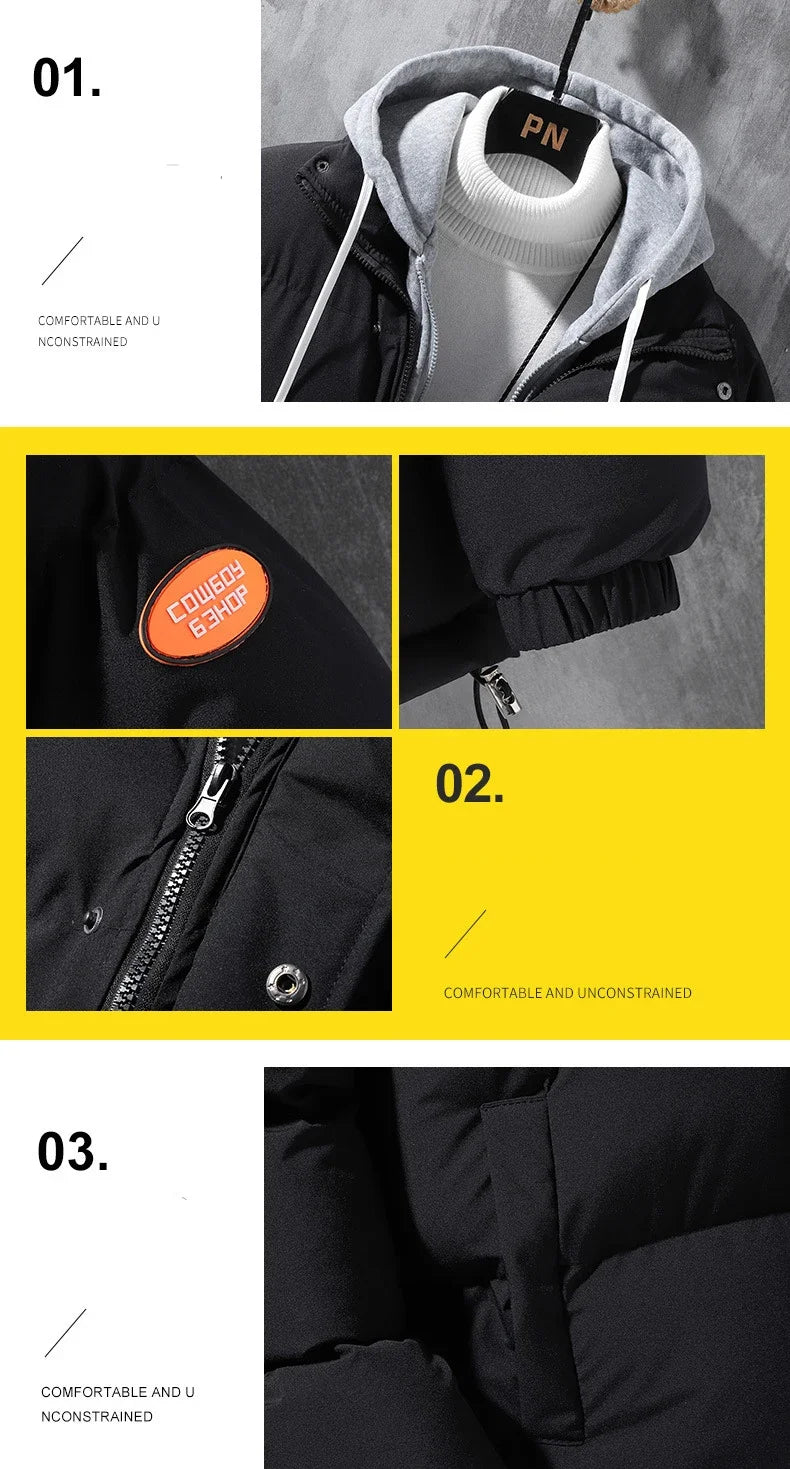 Male Coat Windbreaker Jackets For Men Fashion Parkas Autumn Winter Overcoat Men's Casual Jacket Keep Warm Windproof Hombre New Master Coach HQ