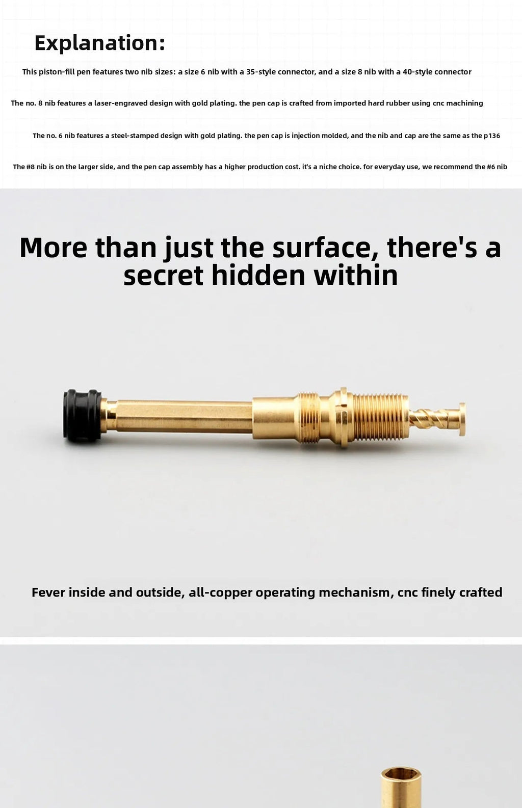 Majohn P139 Piston Resin Fountain Pen #8 F/M All Brass Piston System Large Capacity Writing Gift Pen Stationery School Supplies Master Coach HQ