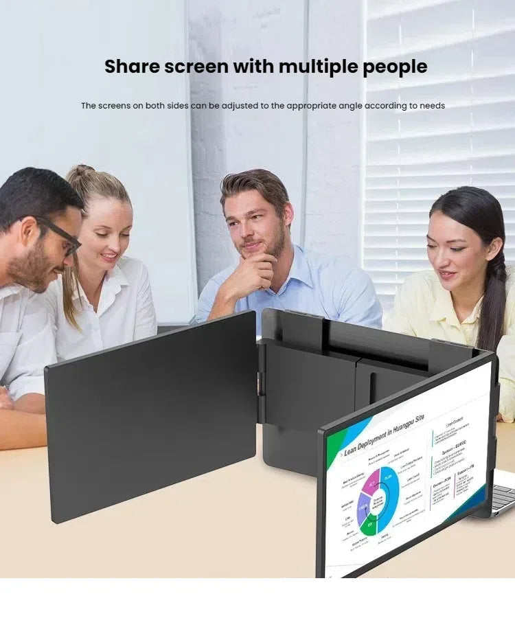 14" Portable dual monitor, FHD IPS screen USB-C/HDMI laptop extender for trading/programming/gaming Second display Master Coach HQ