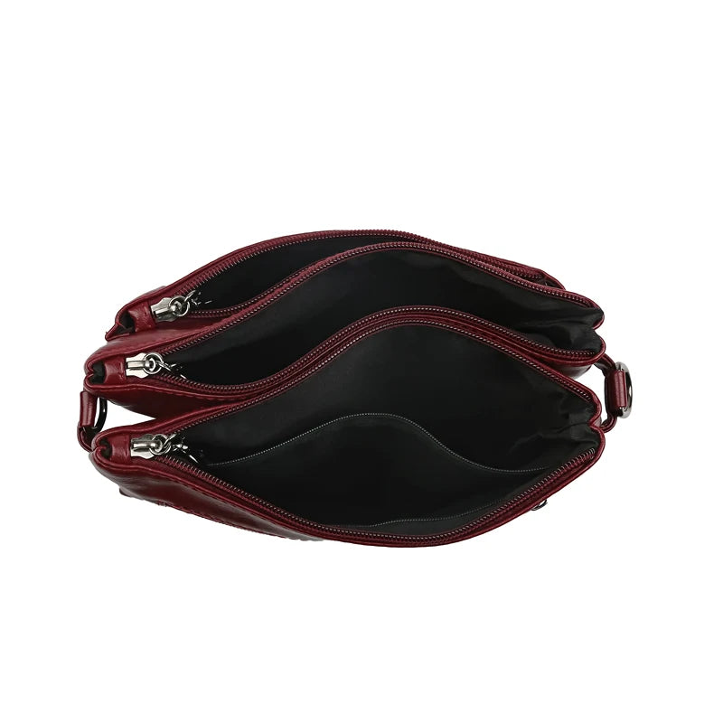 Luxury Designer Multilayer Ladies Handbags High Quality Leather Shoulder Bags Women 2025 Female Crossbody Bag Purses and  Sac Master Coach HQ