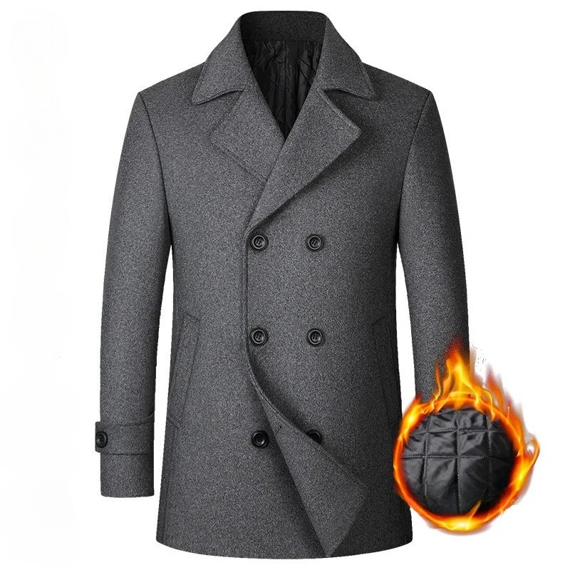New Men Double Breasted Woolen Coats Winter Thicker Warm Cashmere Trench Coats Long Jackets Quality Male Winter Overcoats XXL Master Coach HQ