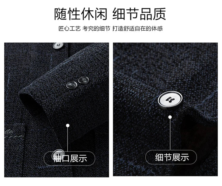 2024 Men Woolen Coats Men's business Casual Trench Coat Winter Coat with wool inner Man Autumn and Winter Wool Coat for Men Master Coach HQ
