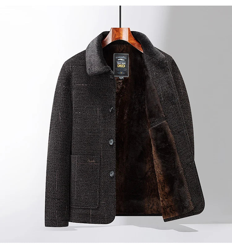 2024 Men Woolen Coats Men's business Casual Trench Coat Winter Coat with wool inner Man Autumn and Winter Wool Coat for Men Master Coach HQ