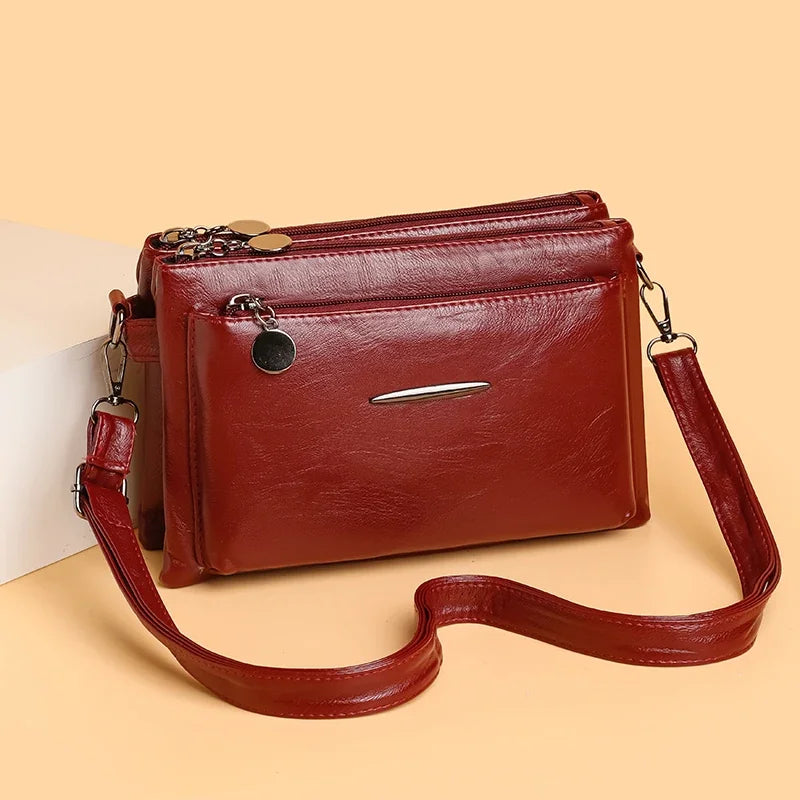 Luxury Designer Multilayer Ladies Handbags High Quality Leather Shoulder Bags Women 2025 Female Crossbody Bag Purses and  Sac Master Coach HQ