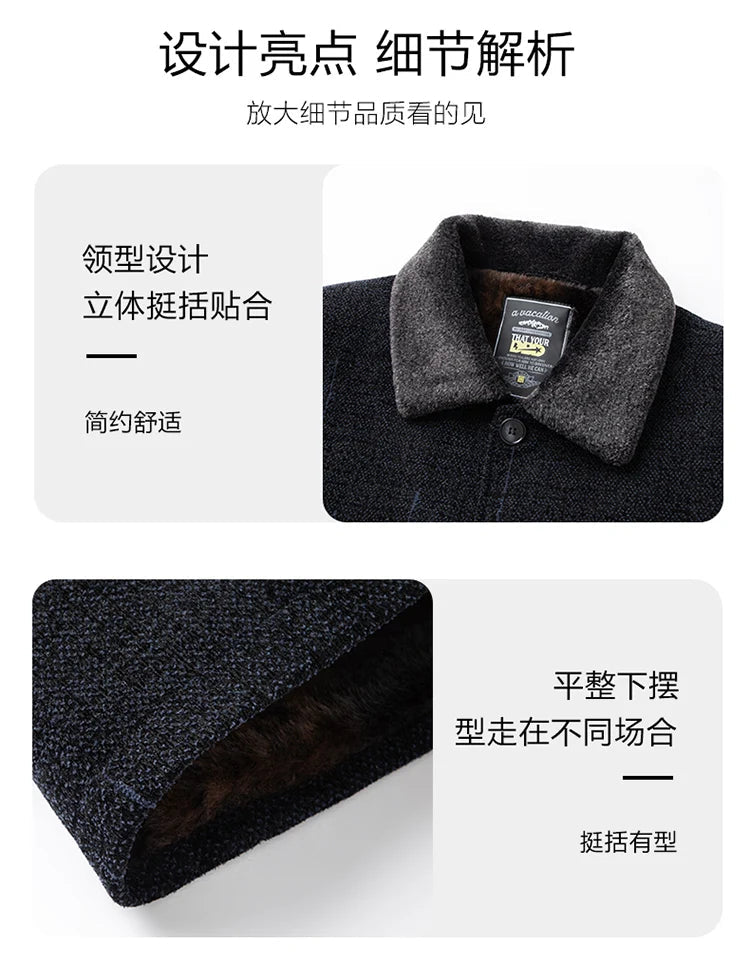 2024 Men Woolen Coats Men's business Casual Trench Coat Winter Coat with wool inner Man Autumn and Winter Wool Coat for Men Master Coach HQ