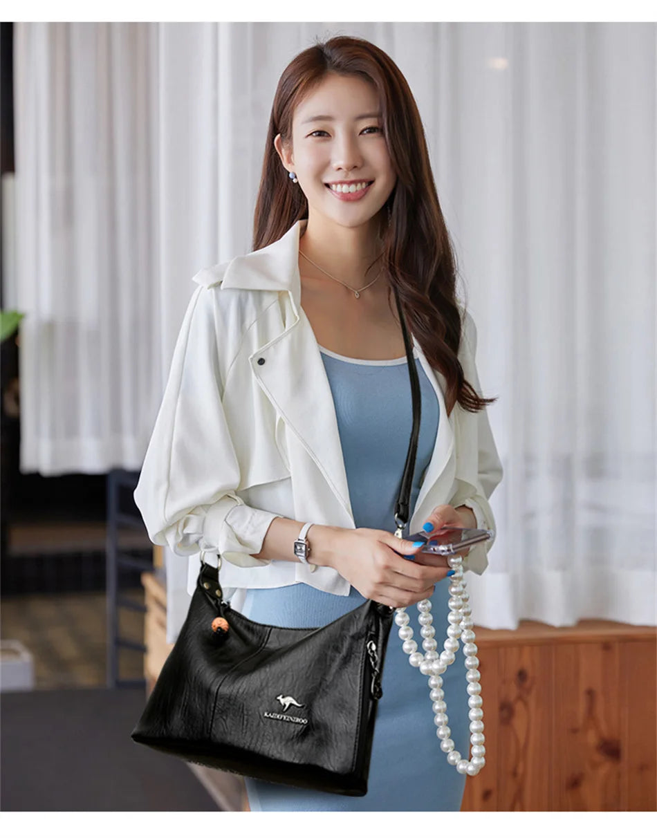 Luxury Handbags Women Bags Designer High-quality Leather Shoulder Bags for Women 2024 Casual Solid Color Purse and Handbags Sac Master Coach HQ