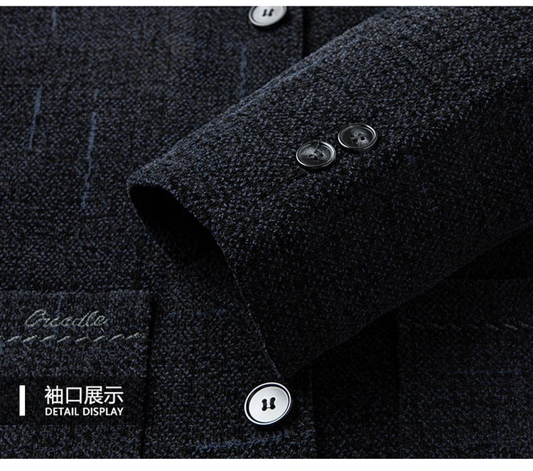 2024 Men Woolen Coats Men's business Casual Trench Coat Winter Coat with wool inner Man Autumn and Winter Wool Coat for Men Master Coach HQ