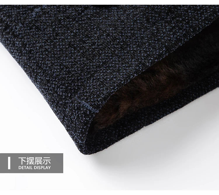 2024 Men Woolen Coats Men's business Casual Trench Coat Winter Coat with wool inner Man Autumn and Winter Wool Coat for Men Master Coach HQ