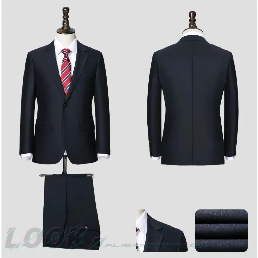 Men's Premium Suit -Business Suit, Professional Formal Wear, Ideal for Work and Weddings,50% Wool,Customizable Fit with 20 Sizes Master Coach HQ