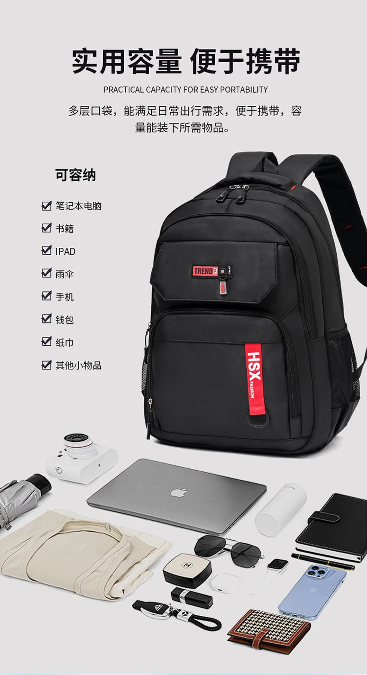 FashionLuxury Brand Man's Backpack High Quality Man's Bags Large Capacity Computer Bag Waterproof School Bags Handbag For Man Master Coach HQ