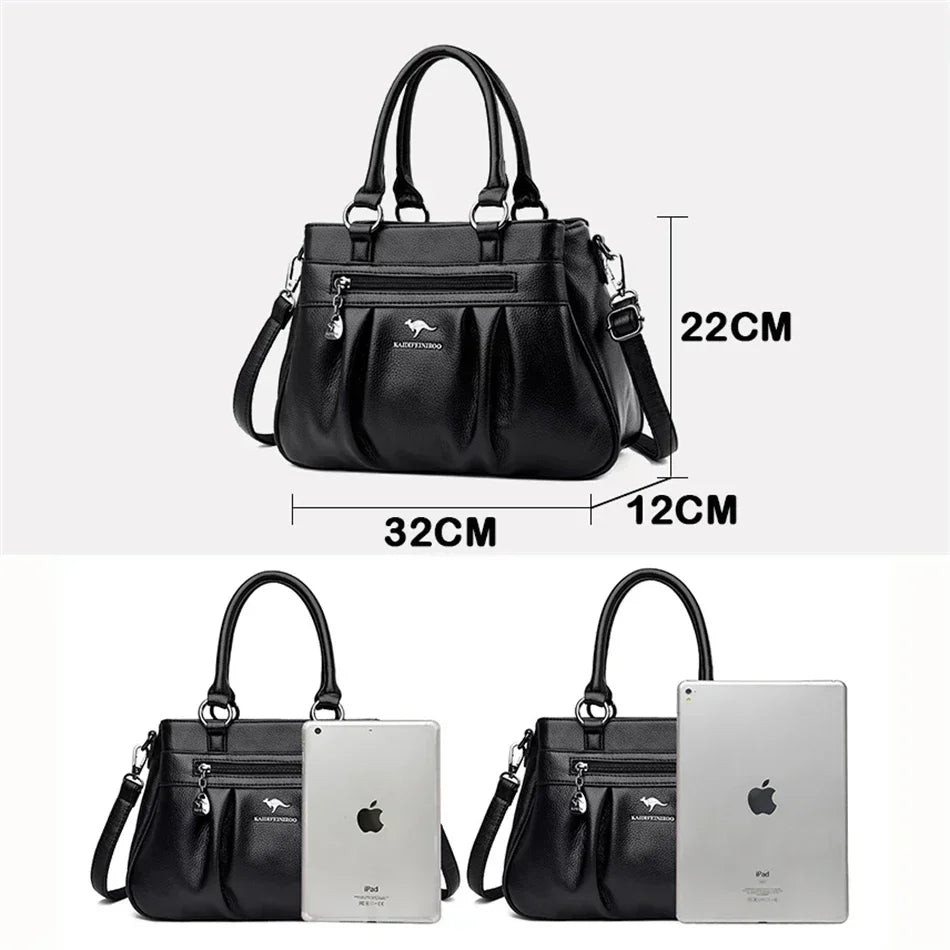 Luxury Handbags Women Bags Designer 3 Layers Leather Hand Bags Big Capacity Tote Bag for Women Vintage Top-handle Shoulder Bags Master Coach HQ