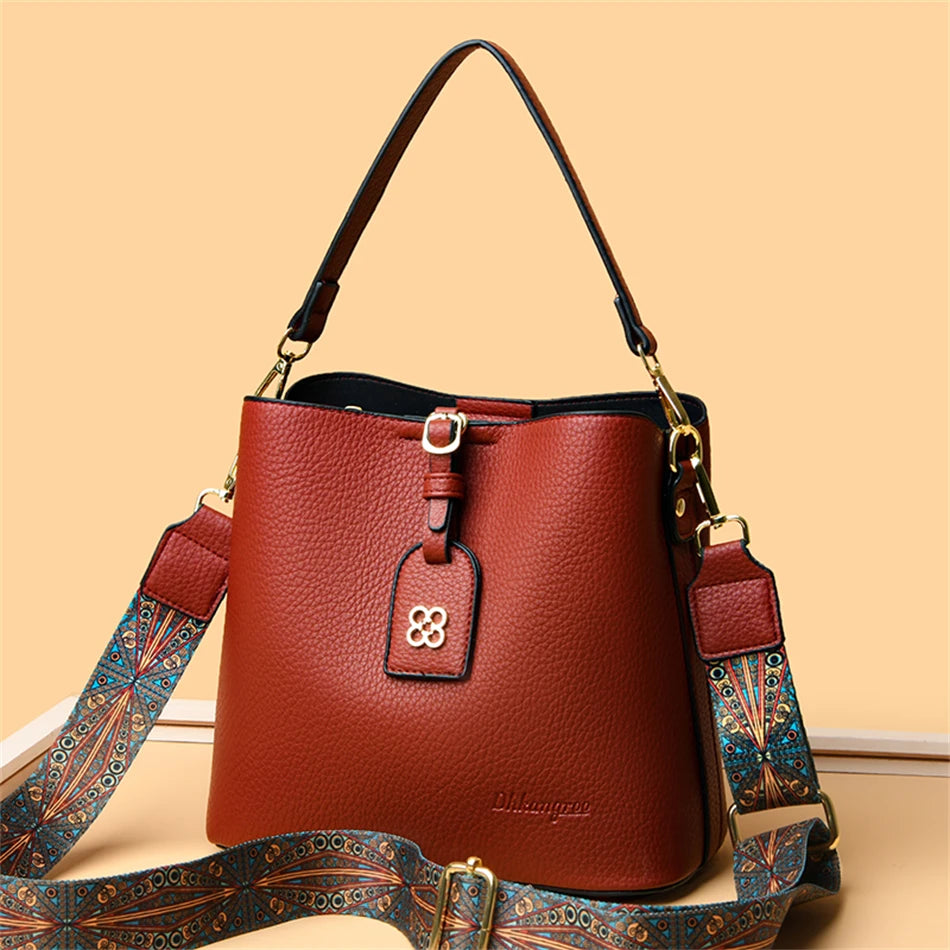 Luxury Designer High Quality Leather Women's Handbag Purses 3 Layers Multifunctional Ladies Shoulder Messenger Bags Sac Femme Master Coach HQ