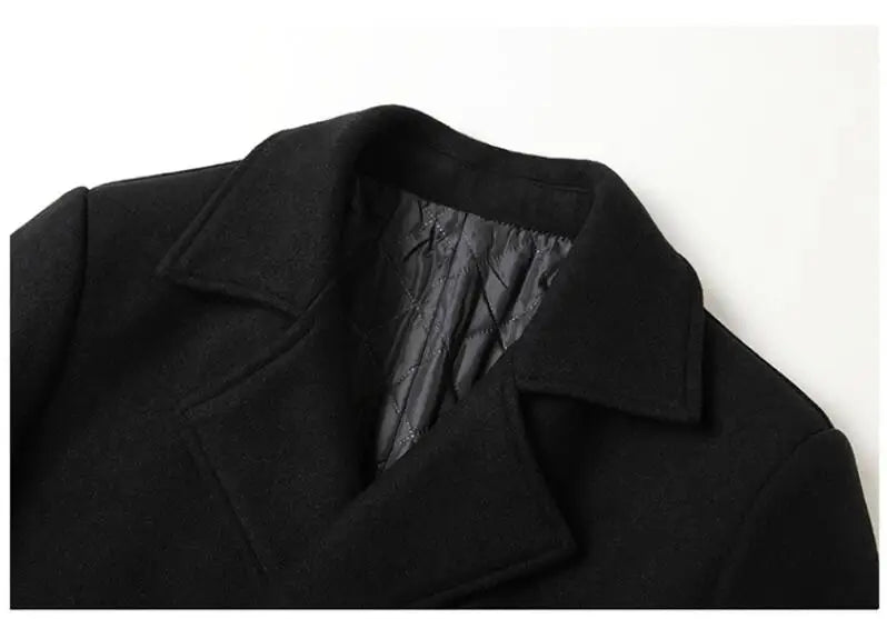 New Men Double Breasted Woolen Coats Winter Thicker Warm Cashmere Trench Coats Long Jackets Quality Male Winter Overcoats XXL Master Coach HQ