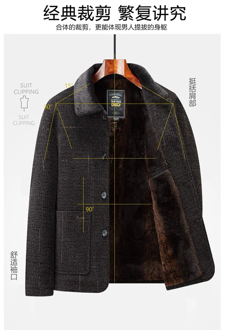 2024 Men Woolen Coats Men's business Casual Trench Coat Winter Coat with wool inner Man Autumn and Winter Wool Coat for Men Master Coach HQ