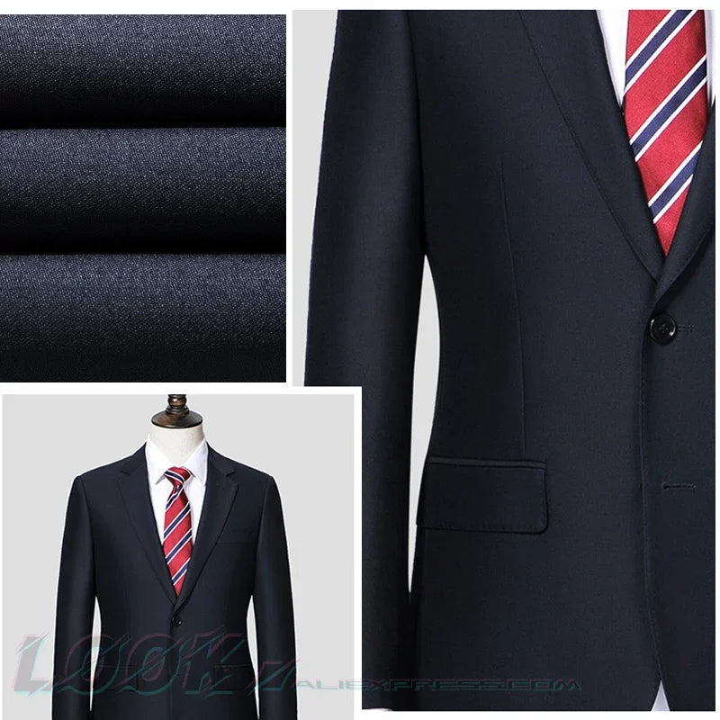 Men's Premium Suit -Business Suit, Professional Formal Wear, Ideal for Work and Weddings,50% Wool,Customizable Fit with 20 Sizes Master Coach HQ
