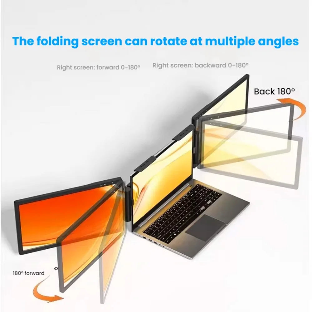 14" Portable dual monitor, FHD IPS screen USB-C/HDMI laptop extender for trading/programming/gaming Second display Master Coach HQ