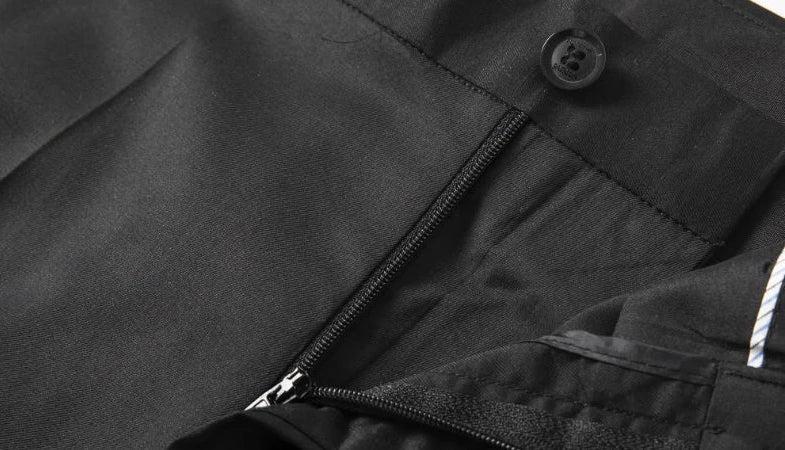 Business Trousers for Men Flared Social Tailoring Gray Bell Mouth Man Suits Pants Clothes Offer Fabric Fashion Classic Elegant Master Coach HQ