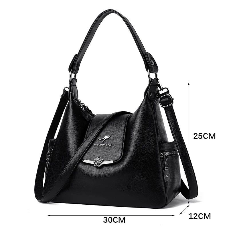 Luxury Handbags Women Shoulder Bags Designer Ladies Large Capacity Tote Famous Brand Quality Leather Crossbody Messenger Bag Master Coach HQ