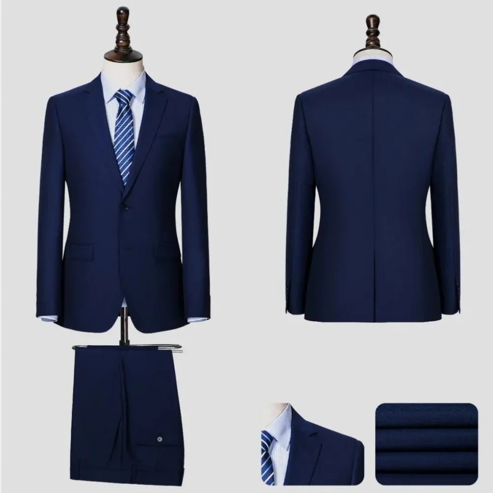 Men's Premium Suit -Business Suit, Professional Formal Wear, Ideal for Work and Weddings,50% Wool,Customizable Fit with 20 Sizes Master Coach HQ