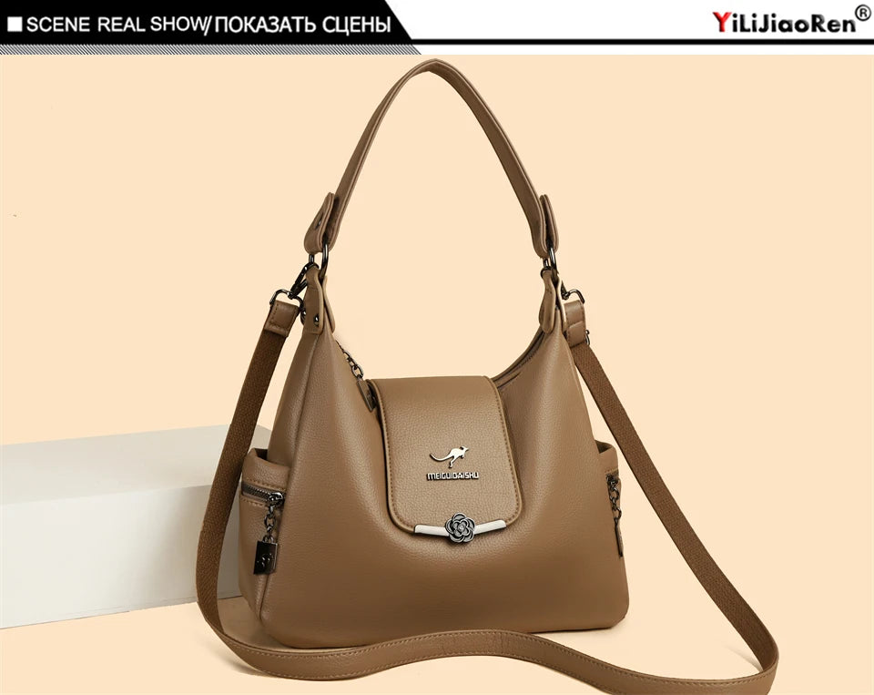 Luxury Handbags Women Shoulder Bags Designer Ladies Large Capacity Tote Famous Brand Quality Leather Crossbody Messenger Bag Master Coach HQ