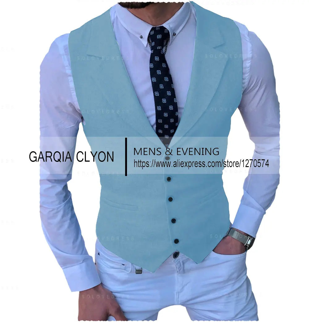 Men's Suits Vest New Arrival Classic Single Breasted Casual  Business Formal Suits Waistcoat For Jacket Groomsmen For Wedding Master Coach HQ