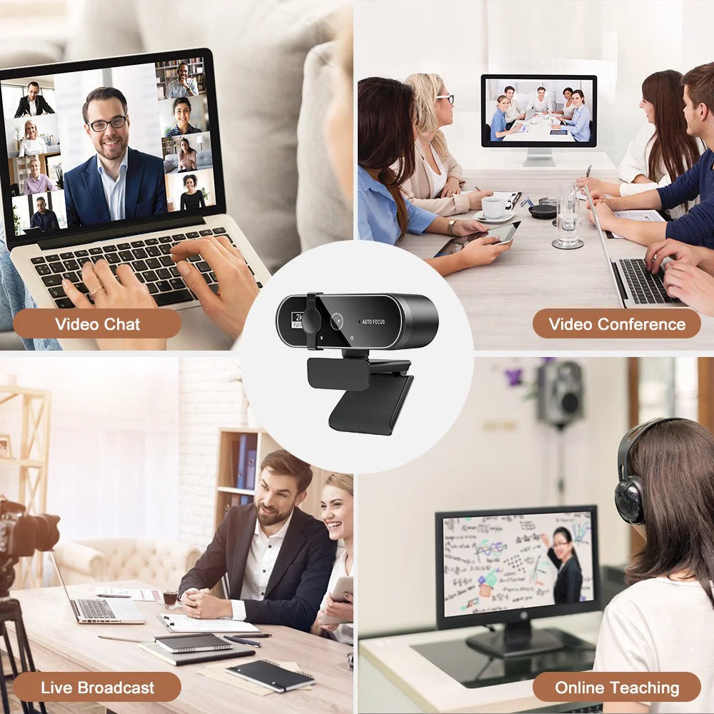 4K Webcam Video Camera 2K Autofocus Streaming Web Cam With Microphone Full HD 1080P Webcams for PC/Computer/Laptop Master Coach HQ