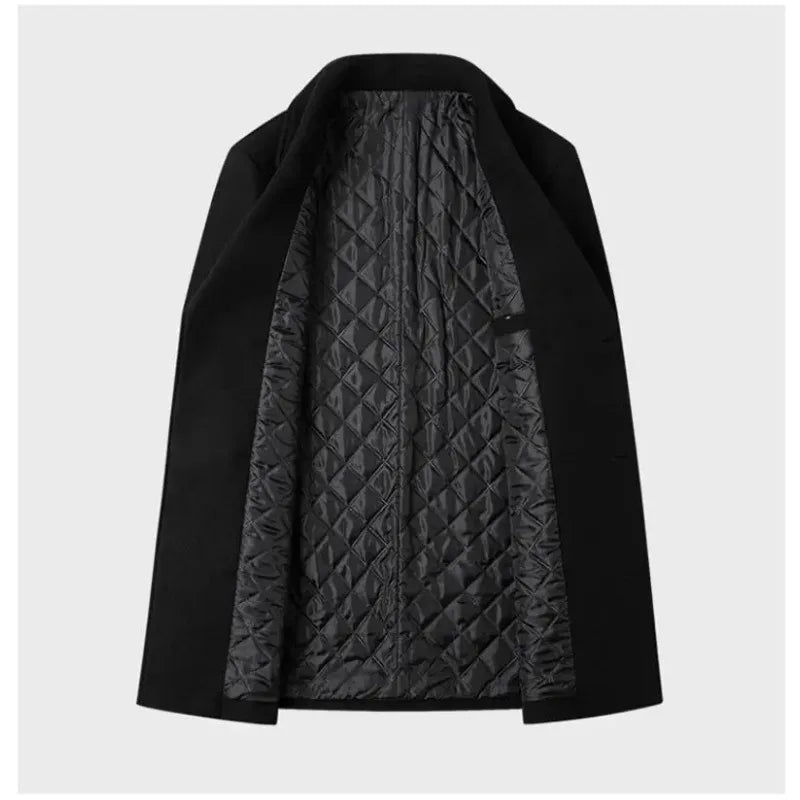 New Men Double Breasted Woolen Coats Winter Thicker Warm Cashmere Trench Coats Long Jackets Quality Male Winter Overcoats XXL Master Coach HQ