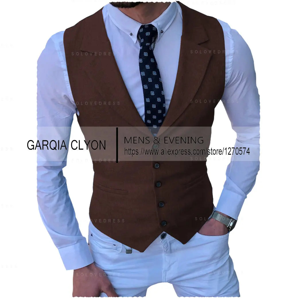 Men's Suits Vest New Arrival Classic Single Breasted Casual  Business Formal Suits Waistcoat For Jacket Groomsmen For Wedding Master Coach HQ