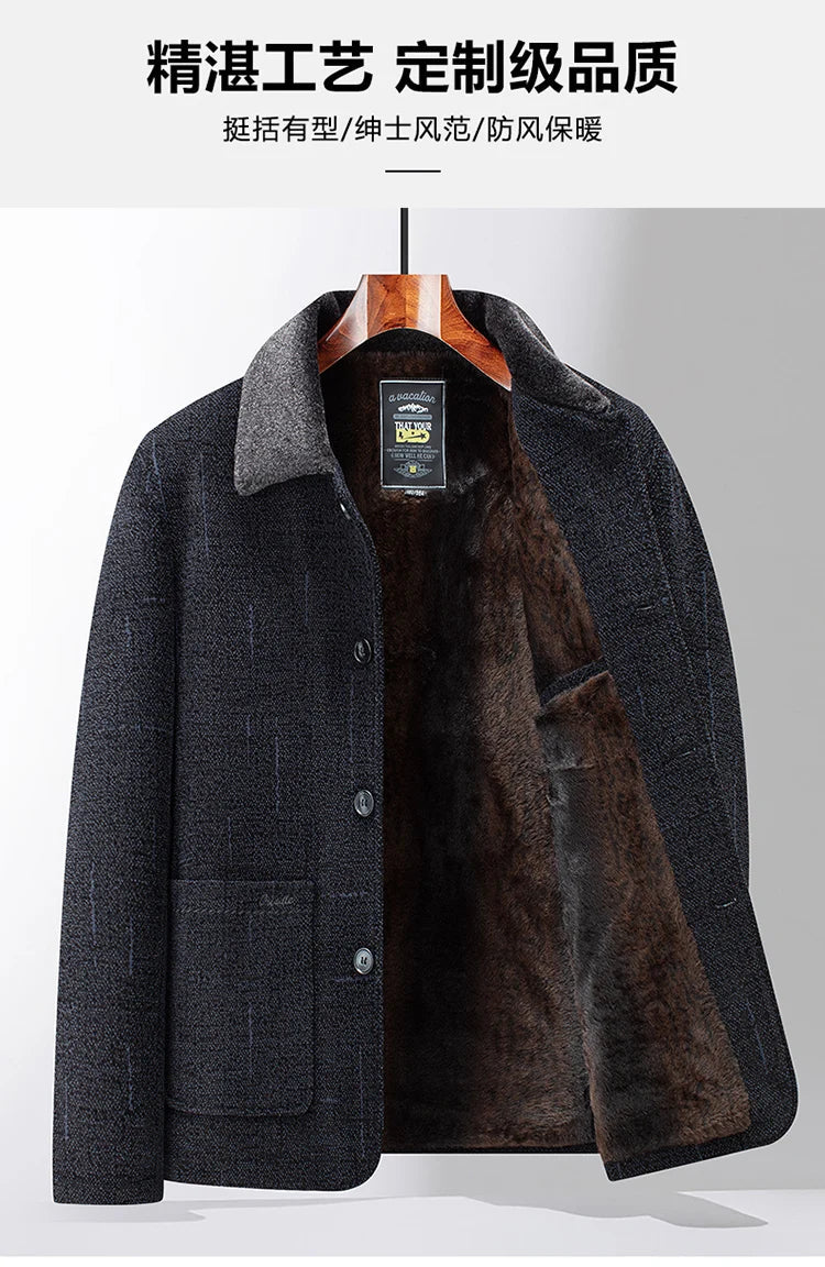 2024 Men Woolen Coats Men's business Casual Trench Coat Winter Coat with wool inner Man Autumn and Winter Wool Coat for Men Master Coach HQ