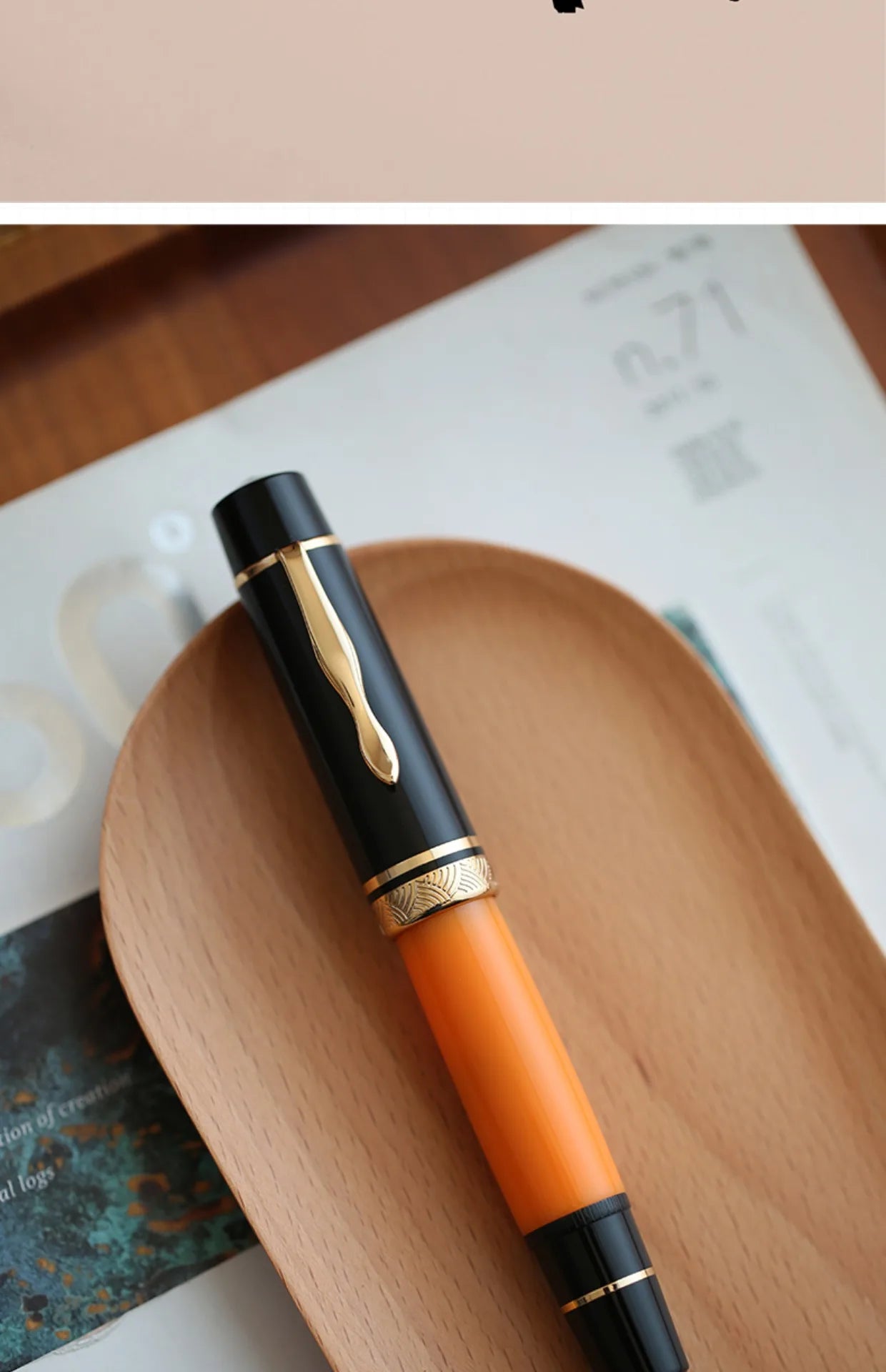 Majohn P139 Piston Resin Fountain Pen #8 F/M All Brass Piston System Large Capacity Writing Gift Pen Stationery School Supplies Master Coach HQ