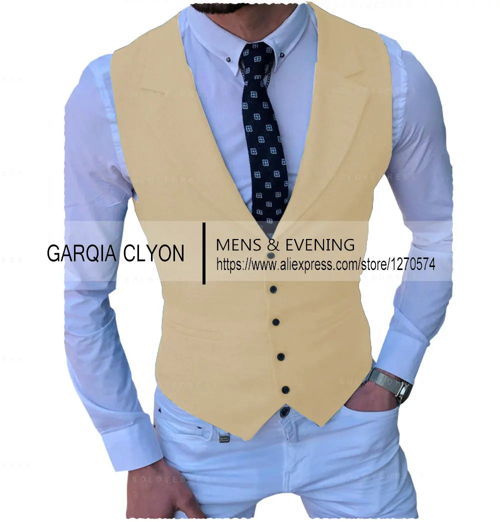 Men's Suits Vest New Arrival Classic Single Breasted Casual  Business Formal Suits Waistcoat For Jacket Groomsmen For Wedding Master Coach HQ