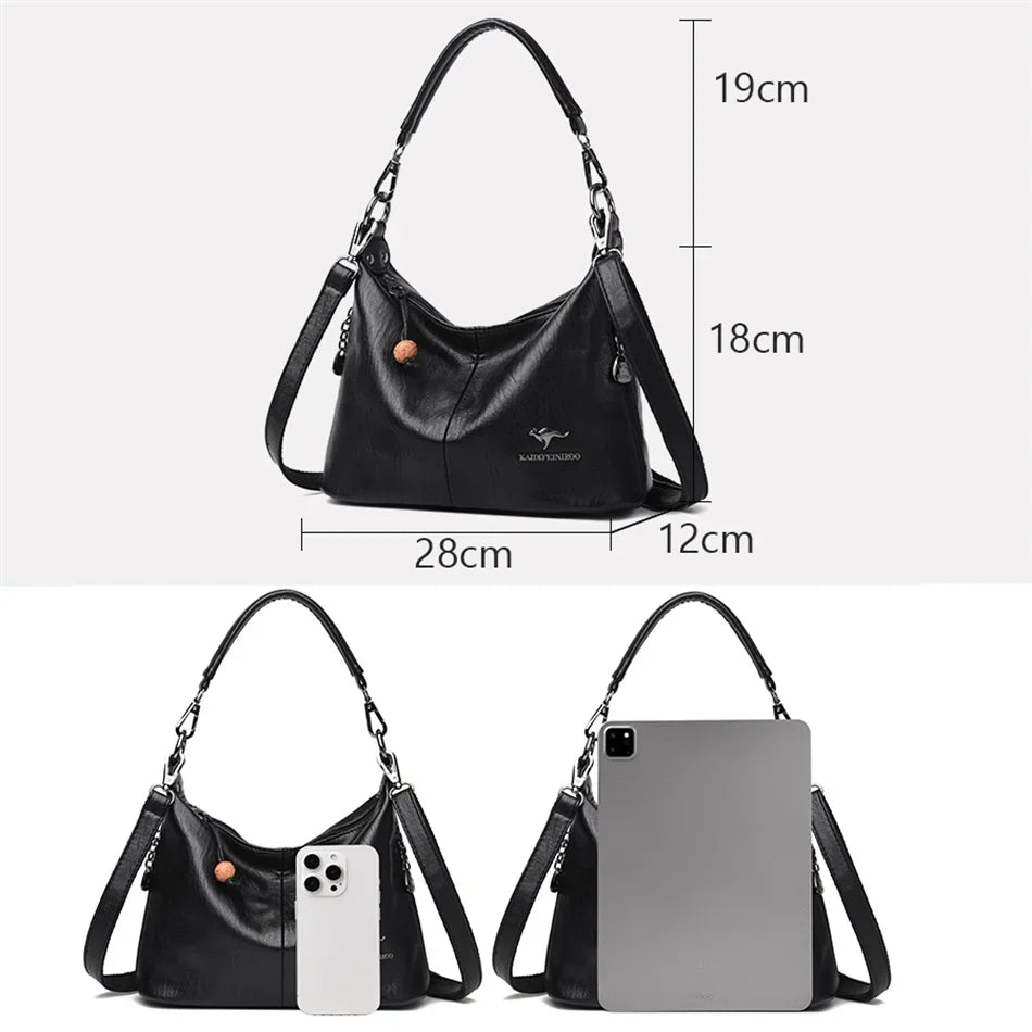 Luxury Handbags Women Bags Designer High-quality Leather Shoulder Bags for Women 2024 Casual Solid Color Purse and Handbags Sac Master Coach HQ