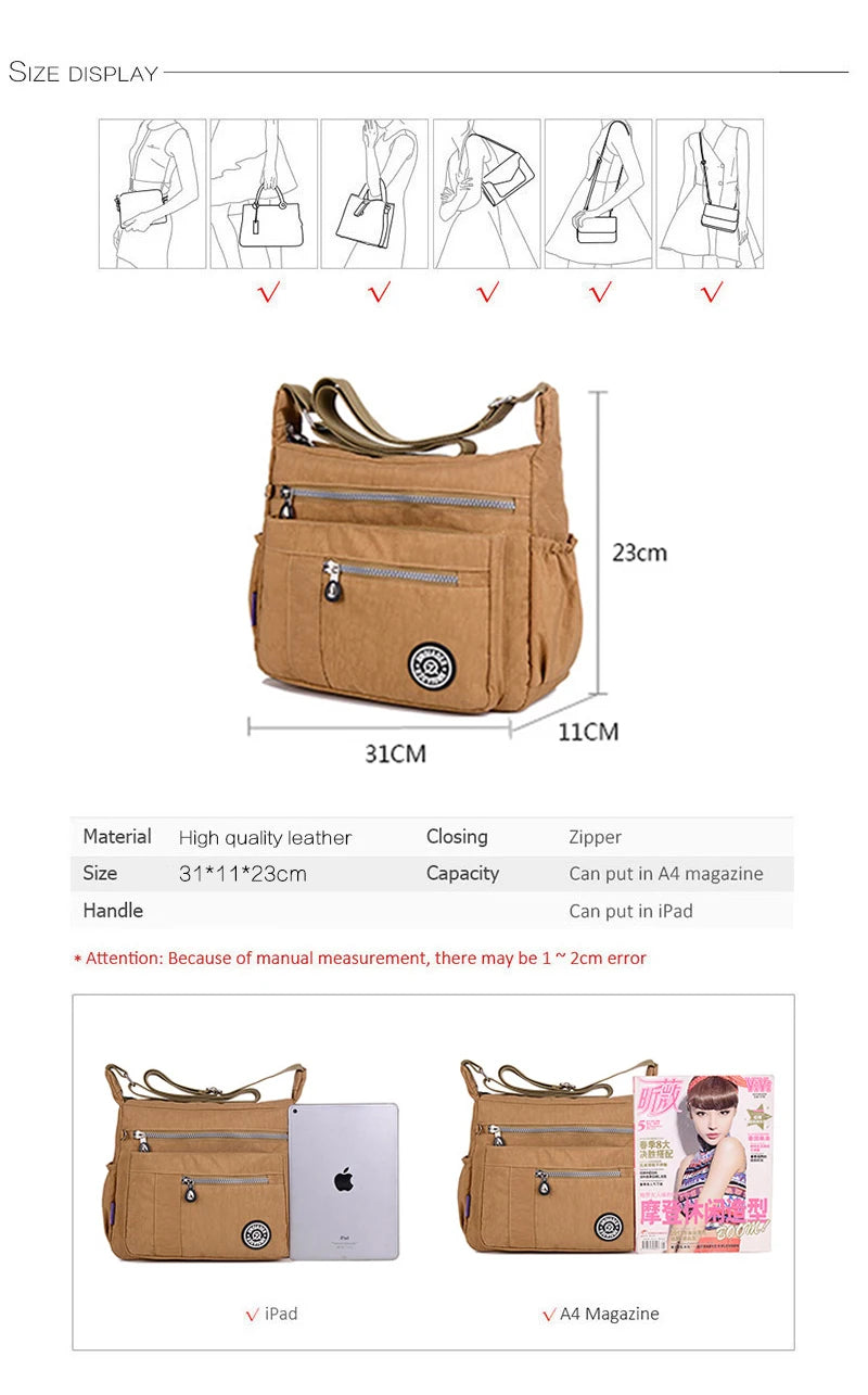 Luxury handbags women bags designer fashion nylon crossbody bags for women 2022 high capacity travel shoulder bags purses sac Master Coach HQ