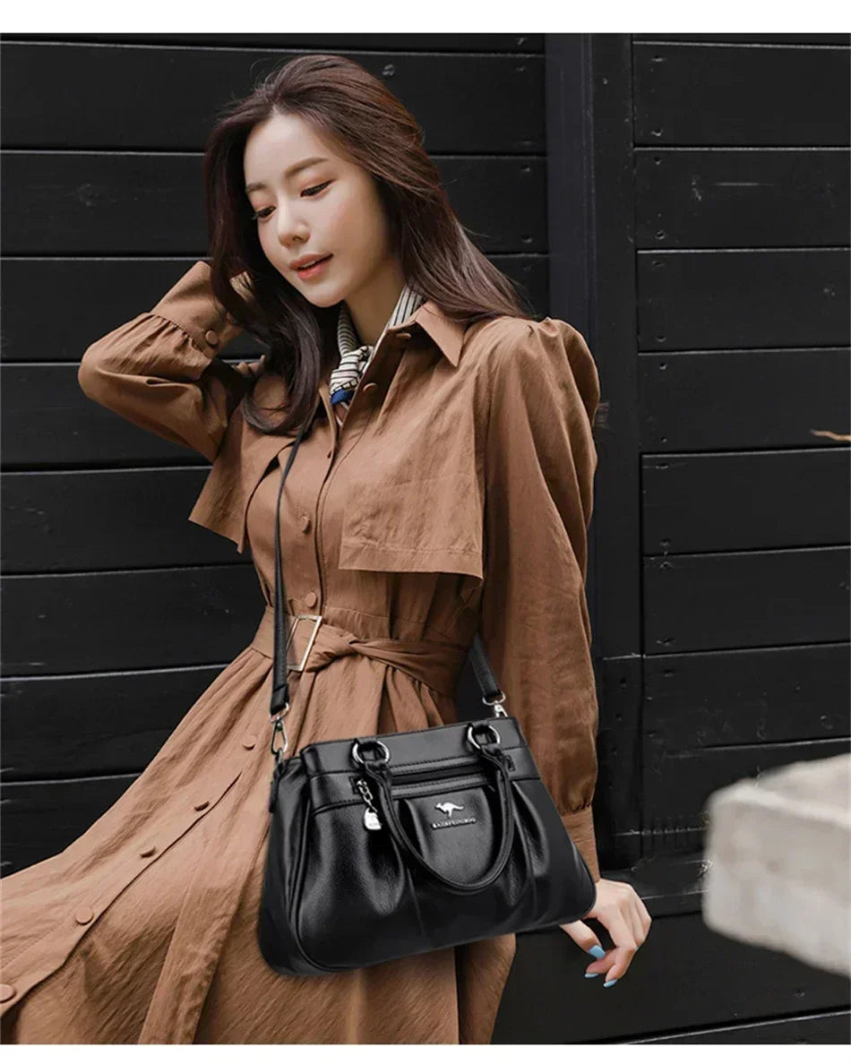 Luxury Handbags Women Bags Designer 3 Layers Leather Hand Bags Big Capacity Tote Bag for Women Vintage Top-handle Shoulder Bags Master Coach HQ