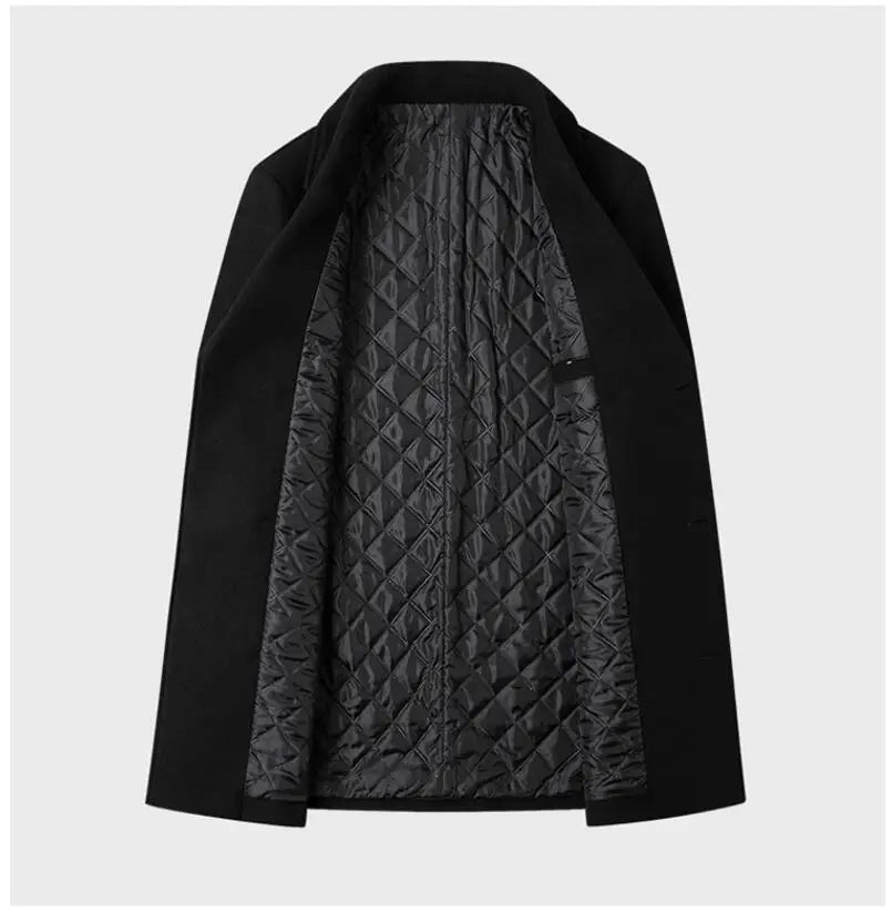 New Men Double Breasted Woolen Coats Winter Thicker Warm Cashmere Trench Coats Long Jackets Quality Male Winter Overcoats XXL Master Coach HQ