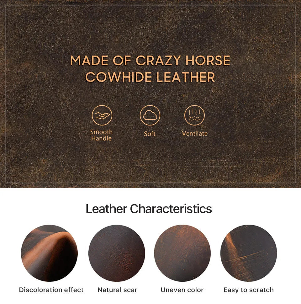 hand-made leather cowhide pencil pen case sleeve storage bag 1/2/3pcs-slot Magnetic drawer type student office home gift Master Coach HQ