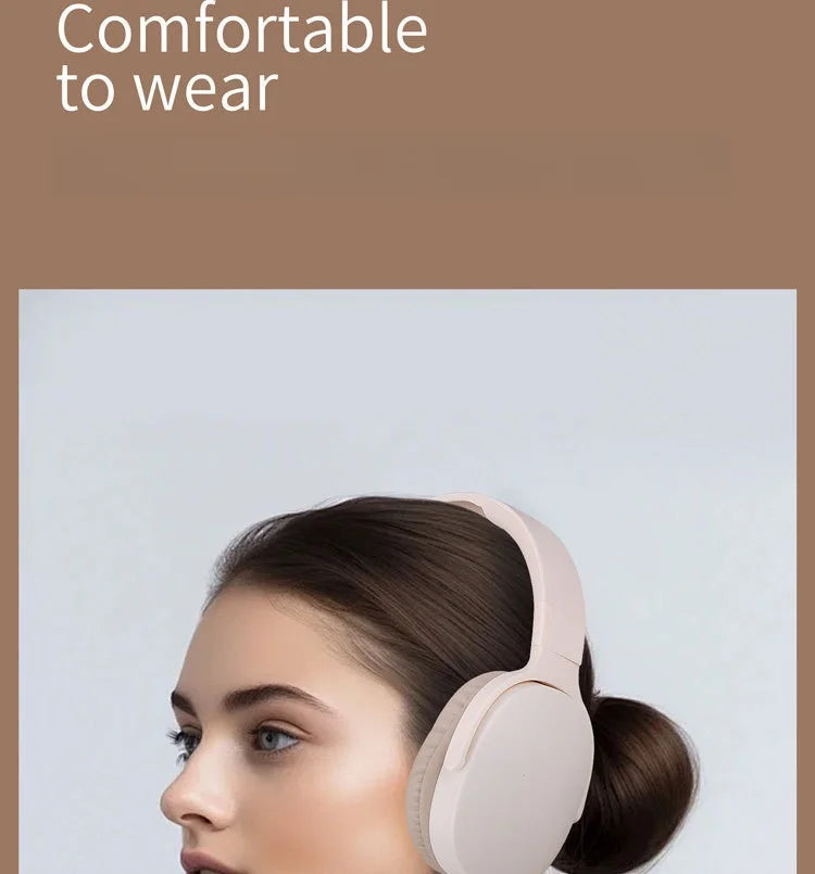 Fashionable Bluetooth wireless headphones, over-ear, deep bass, sports stereo, high fidelity, long battery life, universal Master Coach HQ